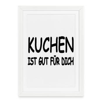 Gâteau - Affiche encadrée (27 × 37 cm) - blanc - Devant