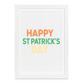 Joyeux Saint-Patrick - Affiche encadrée (27 × 37 cm) - blanc - Devant