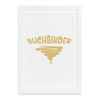 Relieur de style - Affiche encadrée (27 × 37 cm) - blanc - Devant