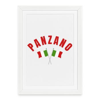 Panzano Italian Flag Cross - Framed poster (27 × 37 cm) - white - Front
