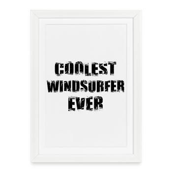 Coolest windsurfer ever - Framed poster (27 × 37 cm) - white - Front