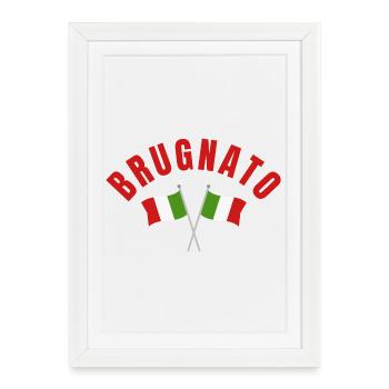 Brugnato Italian Flags - Framed poster (27 × 37 cm) - white - Front
