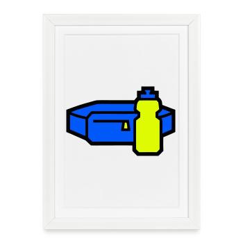 Practical Hydration Belt Runner - Framed poster (27 × 37 cm) - white - Front