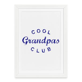 Club des grands-parents cool Anniversaire de grand-père Fête des pères - Affiche encadrée (27 × 37 cm) - blanc - Devant