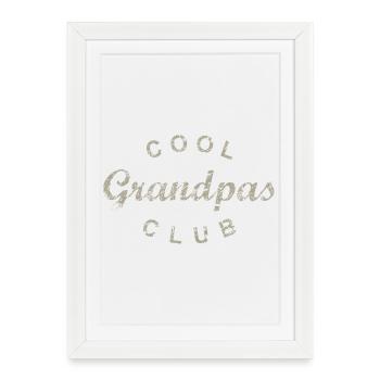 Club des grands-parents cool Anniversaire de grand-père Fête des pères - Affiche encadrée (27 × 37 cm) - blanc - Devant