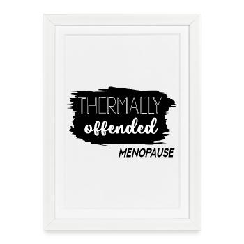 hot flashes menopause - Framed poster (27 × 37 cm) - white - Front