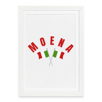Drapeaux italiens de Modène - Affiche encadrée (27 × 37 cm) - blanc - Devant