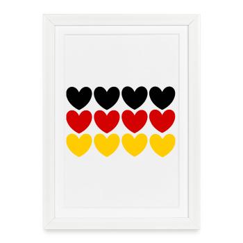 Germany fan shirt for Germany fans - Framed poster (27 × 37 cm) - white - Front