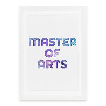 Diplôme de Master of Arts - Affiche encadrée (27 × 37 cm) - blanc - Devant
