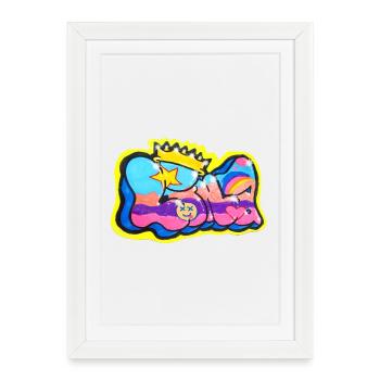 LINA GRAFFITI NAME FOR KID - Framed poster (27 × 37 cm) - white - Front