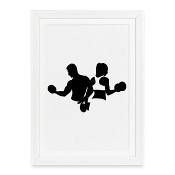bodybuilding - Affiche encadrée (27 × 37 cm) - blanc - Devant