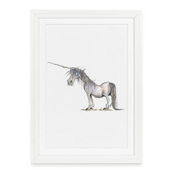 La Dernière Licorne - Affiche encadrée (27 × 37 cm) - blanc - Devant