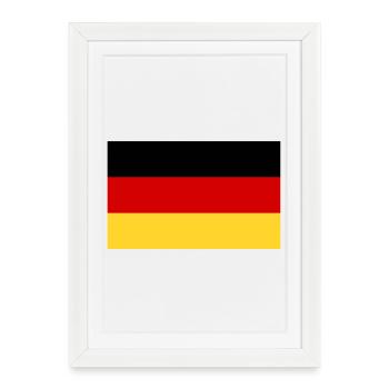 German flag - Framed poster (27 × 37 cm) - white - Front
