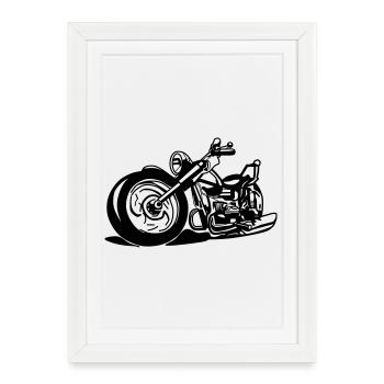 Chopper / motorcycle - Framed poster (27 × 37 cm) - white - Front