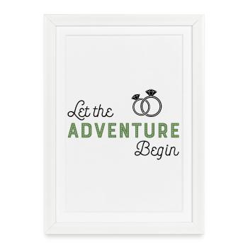 Mariage - Affiche encadrée (27 × 37 cm) - blanc - Devant