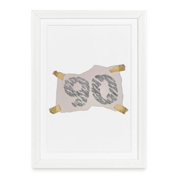Birthday - 90 years - notepad - Framed poster (27 × 37 cm) - white - Front