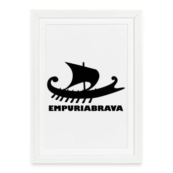 Navire Empuriabrava - Affiche encadrée (27 × 37 cm) - blanc - Devant