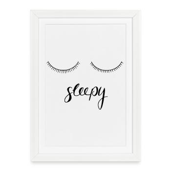 Somnolent - Affiche encadrée (27 × 37 cm) - blanc - Devant