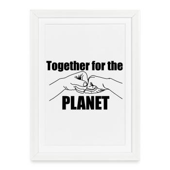 Ensemble pour notre terre - Affiche encadrée (27 × 37 cm) - blanc - Devant