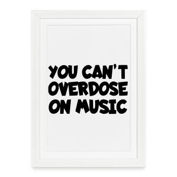 On n’en a jamais assez de musique # - Affiche encadrée (27 × 37 cm) - blanc - Devant