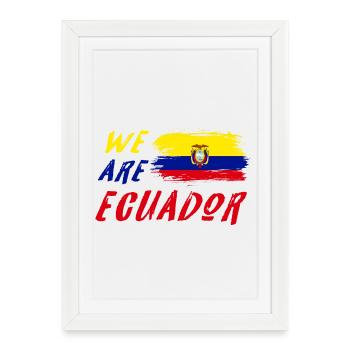 Nous sommes l'Équateur - Affiche encadrée (27 × 37 cm) - blanc - Devant