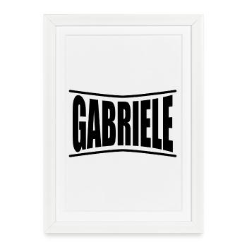 Gabriele t-shirt gift idea t-shirt - Framed poster (27 × 37 cm) - white - Front