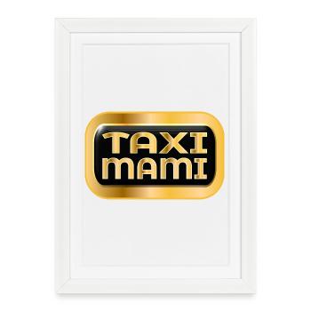 DRIVER MOTHER - TAXI MOM - Framed poster (27 × 37 cm) - white - Front
