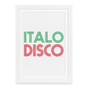 ITALO DISCO - Affiche encadrée (27 × 37 cm) - blanc - Devant