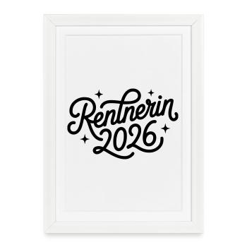 Retraité 2026 - Affiche encadrée (27 × 37 cm) - blanc - Devant