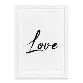 LOVE. COUPLE. JUST MARRIED. EVJF. VALENTINE'S DAY. - Framed poster (27 × 37 cm) - white - Front