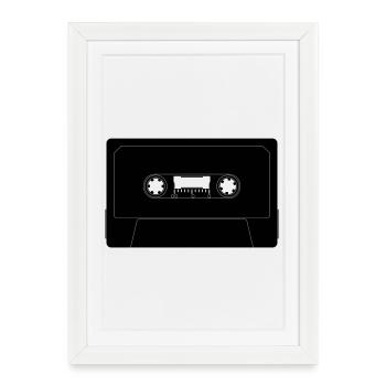 cassette - Affiche encadrée (27 × 37 cm) - blanc - Devant