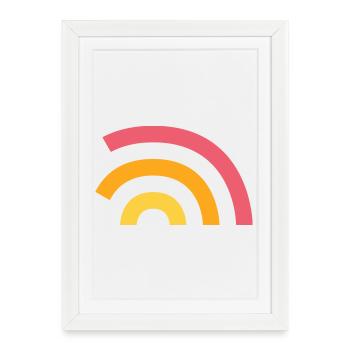 Rainbow Logo - Framed poster (27 × 37 cm) - white - Front