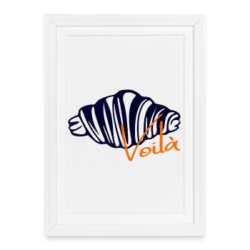 Croissants Voilà - Affiche encadrée (27 × 37 cm) - blanc - Devant
