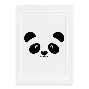 Panda | Big Face Costume Carnival Disguise - Framed poster (27 × 37 cm) - white - Front