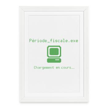 Fiscal period: slow loading, fast coffee - Framed poster (27 × 37 cm) - white - Front