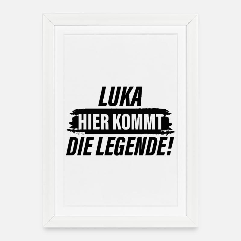 Luka, here comes the legend - Framed poster (27 × 37 cm) - white