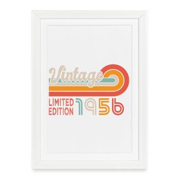 1956 Birthday Born 1956 70 years 70th birthday - Framed poster (27 × 37 cm) - white - Front