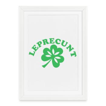 Drôle de la Saint-Patrick irlandaise sarcastique - Affiche encadrée (27 × 37 cm) - blanc - Devant