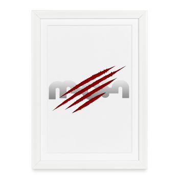 Bonjour - Affiche encadrée (27 × 37 cm) - blanc - Devant