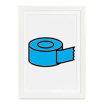 Tape Roll Comic - Affiche encadrée (27 × 37 cm) - blanc - Devant