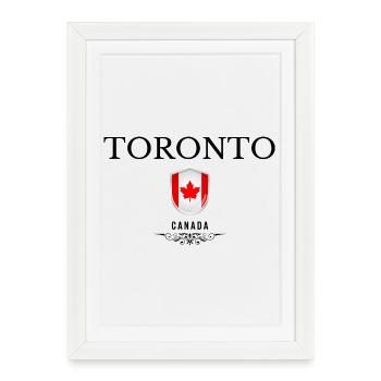 Souvenir Toronto, elegant design Toronto - Framed poster (27 × 37 cm) - white - Front