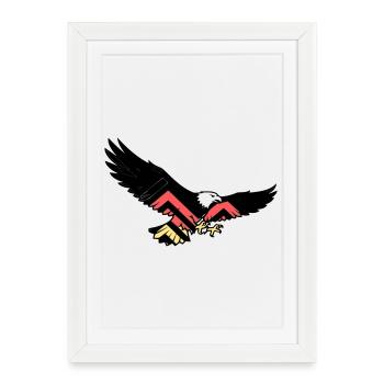 Adler Germany Fan Flag - Framed poster (27 × 37 cm) - white - Front