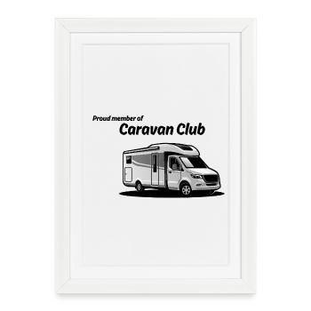 Caravan Graphic Silhouette - Framed poster (27 × 37 cm) - white - Front