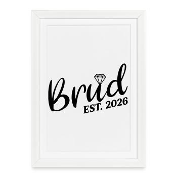 Mariée suédoise 2026 - Affiche encadrée (27 × 37 cm) - blanc - Devant