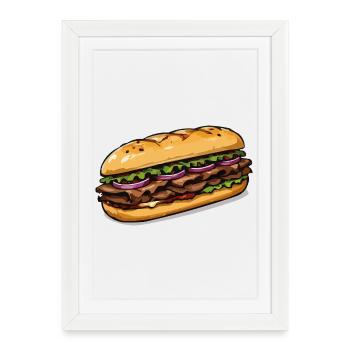 Sandwich illustration - Framed poster (27 × 37 cm) - white - Front