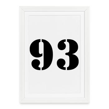 93 - Framed poster (27 × 37 cm) - white - Front