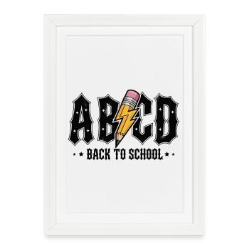 Graffiti ABCD de la rentrée scolaire - Affiche encadrée (27 × 37 cm) - blanc - Devant