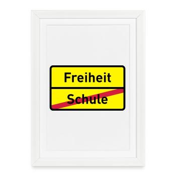 abishirt diplôme d'études abimotiv 2010 lycée - Affiche encadrée (27 × 37 cm) - blanc - Devant