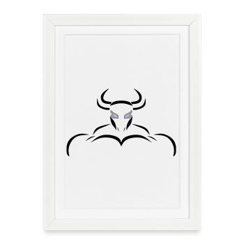 Alpha-Taurus - Gerahmtes Poster (27 × 37 cm) - Weiß - Vorne