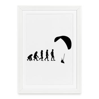 Evolution glider - Framed poster (27 × 37 cm) - white - Front